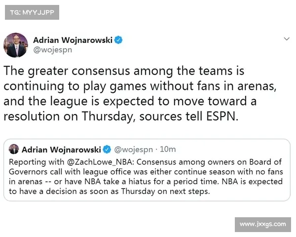 NBA官方通知各队做好空场准备,球迷媒体不可入场 NBA官方通知各队做好空场准备,球迷媒体不可入场